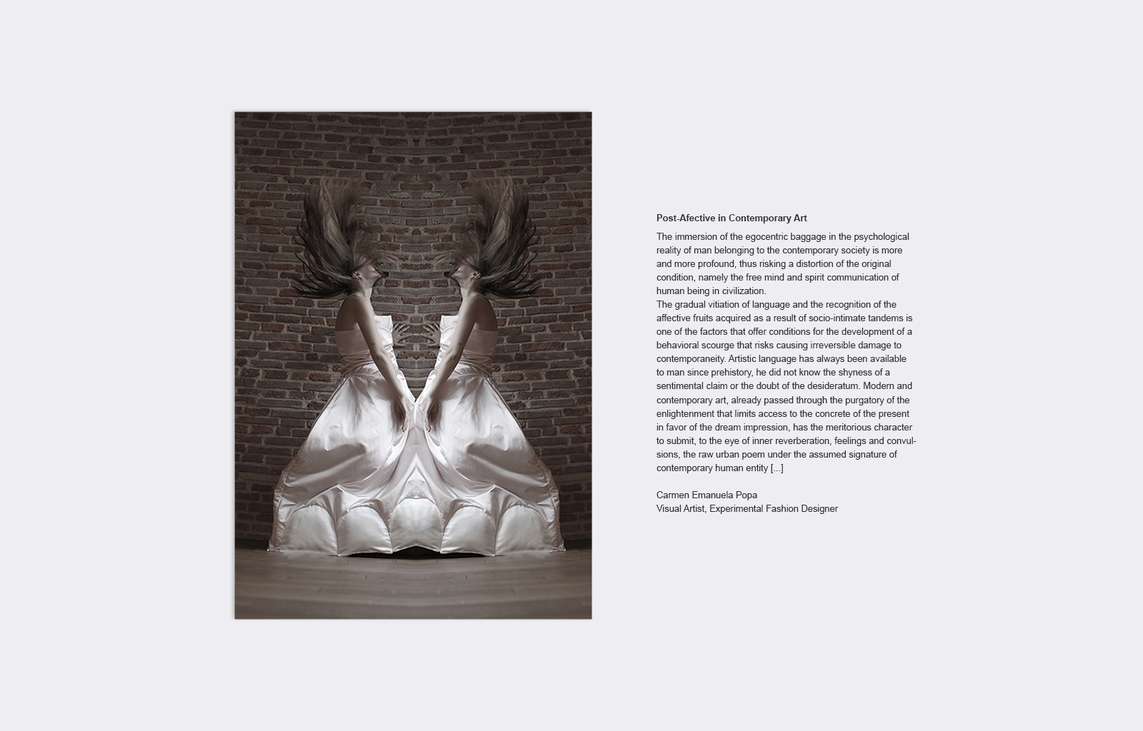 Revista de Artă și Istoria Artei / Post-Afectiv în Arta Contemporană